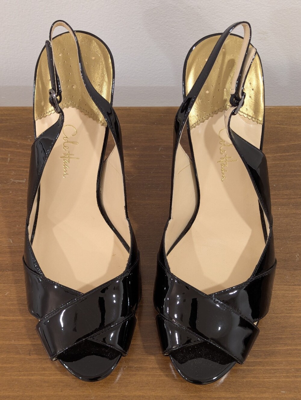 Cole Haan Carma OT Air Sling Patent Leather Heels